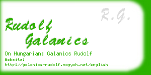 rudolf galanics business card
